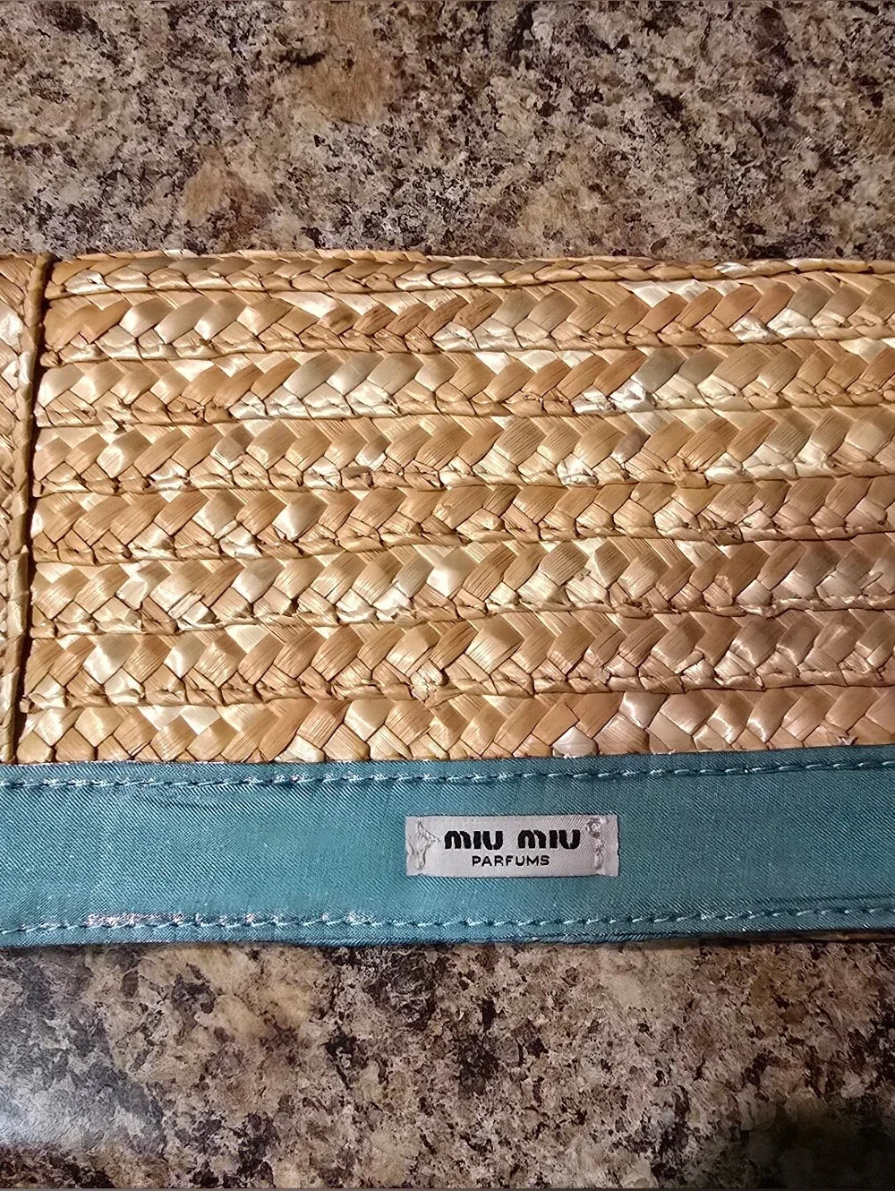 Miu Miu Woven Straw Clutch Pouch | NWT